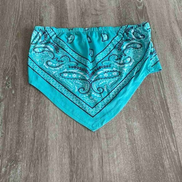 Mint Green Paisley Bandana Top - Picture 2 of 3